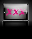 Tablet with xxx sexual content