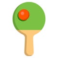 Tabletennis or ping pong racket and ball icon Royalty Free Stock Photo