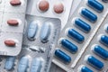Tablets capsule pills heap packaging antibiotic pharmacy medicine medical therapy flu