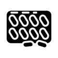 tablets drug package glyph icon vector illustration