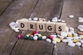 Tablets and narcotic addiction Royalty Free Stock Photo