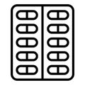 Tablets pack icon, outline style Royalty Free Stock Photo