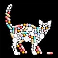 Tablets Pills Cat Royalty Free Stock Photo
