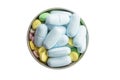 Tablets pills heap color mix medicine