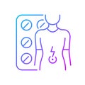 Tablets for stomach ache gradient linear vector icon Royalty Free Stock Photo