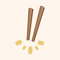Tableware chopsticks theme elements vector,eps