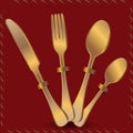 Tableware from gold