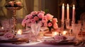 tableware pink romance Royalty Free Stock Photo