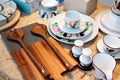 Tableware set From ceramics and woodwork Classic Asian style