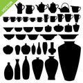 Tableware silhouette vector