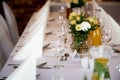 tableware and table decorations at celebrations Royalty Free Stock Photo