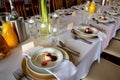 tableware and table decorations at celebrations Royalty Free Stock Photo