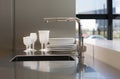 Tableware on worktop. Royalty Free Stock Photo