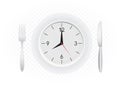 Tablewares indicate time to breakfast Royalty Free Stock Photo