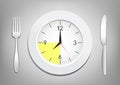 Tablewares indicate time to supper Royalty Free Stock Photo