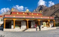 14.06.2022 Tabo Monastery, Himachal Pradesh. Buddhist Monk going inside for the morning prayer tabo monastery in spiti valley,