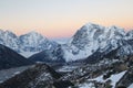 Himalayan mountains in the early morning Royalty Free Stock Photo