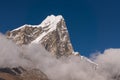 Taboche mountain peak above the cloud at Dingboche village, Ever
