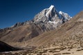 Taboche mountain peak above Dingboche village, Everest region, N