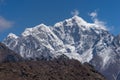 Taboche mountain peak view from Namche Bazaar village, Everest r