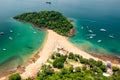 Taboga Island Aerial View. Tropical island.