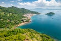 Taboga Island Aerial View. Tropical island.