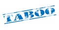 Taboo blue stamp Royalty Free Stock Photo