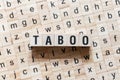 Taboo word concept on cubes Royalty Free Stock Photo