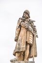 TABOR, CZECH REPUBLIC - APRIL 10, 2019: Jan Zizka of Trocnov and Chalice statue. Hussite military leader and Czech