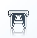 Tabouret Icon on white background.