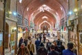 Persian carpets and rugs section in Grand Bazaar in Tabriz. East Azerbaijan province. Iran