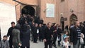 Iranian people at Tabriz Grand Bazaar main gate