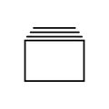 Tabs Vector Icon, Outline style, isolated on white Background.