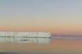 Tabular iceberg reflected in Antarctic Sound Royalty Free Stock Photo