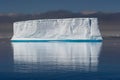 Tabular tempanos in the Antarctic peninsula. Royalty Free Stock Photo