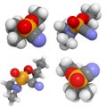 Tabun (GA) molecule Royalty Free Stock Photo