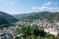 Tachileik in Myanmar aerial view from Wat Phra That Doi Wao Royalty Free Stock Photo