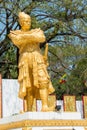 Tachileik, Myanmar - Feb 26 2015: Statue of King Bayint Naung(Bayinnaung). He was king of Toungoo Dynasty of Burma. Royalty Free Stock Photo