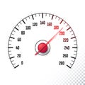 Vector Illustration Fast Car Speedometer On Transparent Background