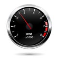 Tachometer. Car dashboard gauge Royalty Free Stock Photo