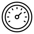 Tachometer car dashboard icon, outline style