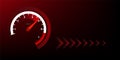 Tachometer of a car or motorcycle on a black-red background, illustration gauges and devices