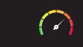 Tachometer with color values