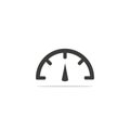 The tachometer, speedometer and indicator icon. Performance measurement symbol. Flat Vector illustration Royalty Free Stock Photo