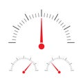 Tachometer, speedometer and indicator icon. Royalty Free Stock Photo