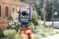 Tachymeter a theodolite for the rapid measurement of distances in surveying
