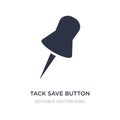 tack save button icon on white background. Simple element illustration from Tools and utensils concept