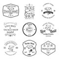 Tackle And Bait Shop Label Design Elements Emblem Vector Royalty Free Stock Photo