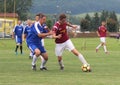 Football match of old boys against U19 in local club