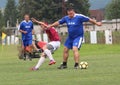 Football match of old boys against U19 in local club